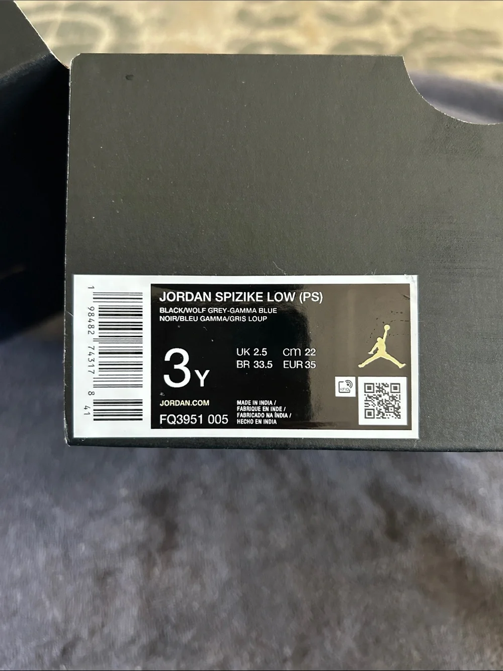 Jordan Kids' Spizike Black & Teal Low-Top Basketball Sneakers